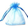 Saculet din organza, 7x9 cm, albastru