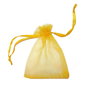 Saculet din organza, 7.5x10 cm, galben