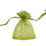 Saculet din organza, 7.5x10 cm, verde olive