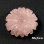 6460 # (1buc) Floare sculptata, cuart roz, 30mm
