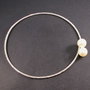 6089 - Baza colier, argintiu, rhinestones, perle acrilice