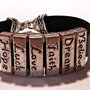 Bratara piele cu sliduri charm