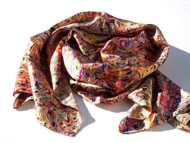 Matase naturala multicolora