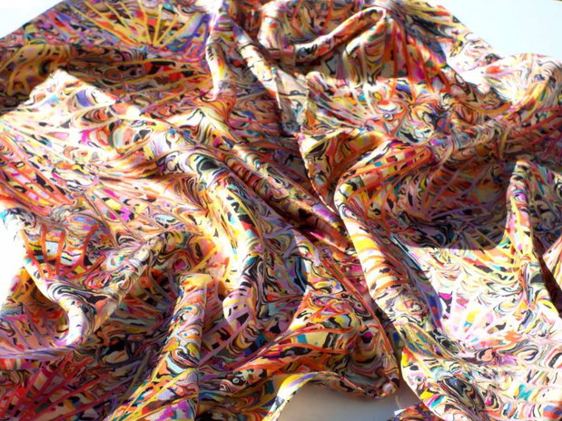 Matase naturala multicolora