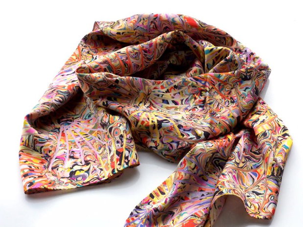 Matase naturala multicolora