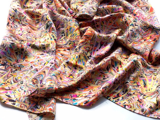 Matase naturala multicolora