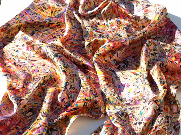 Matase naturala multicolora