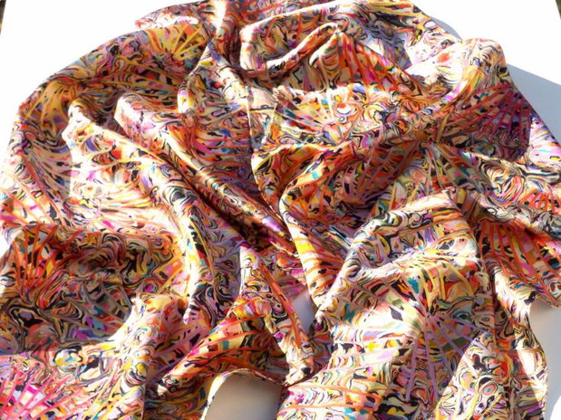 Matase naturala multicolora