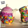 Set Ceainic insotit de Doua Cesti cu Farfurioare GOA Colors - Goa Trance Collection