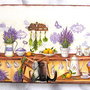 cuier lemn lavanda 25753