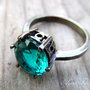 Inel argint&cristal AQUA