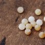 Margele agate naturale  crackle - nuanta de galben mat - 18 buc