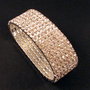 6524 - Bratara, cristale imitatie Swarovski, aliaj metalic argintiu, guta elastica