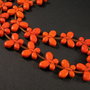 6533 - (4buc) Margele, howlit de sinteza, fluturi, orange