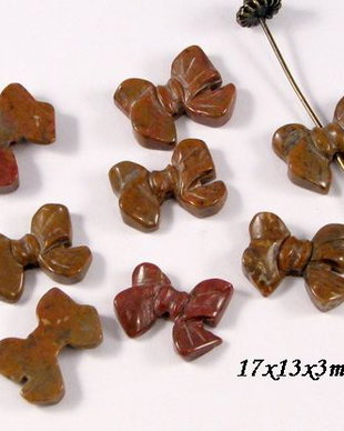 6535 - (4buc) Margele, ocean jasper, fundite sculptate manual