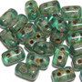 Margele rulla, 3x5 mm, Aquamarine - Picasso