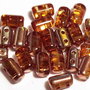 Margele rulla, 3x5 mm, Copper - Topaz