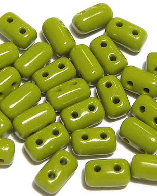 Margele rulla, 3x5 mm, Opaque Olivine
