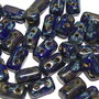 Margele rulla, 3x5 mm, Opaque Blue - Picasso
