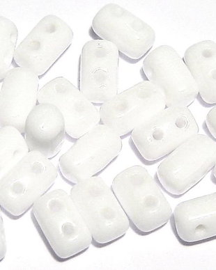 Margele rulla, 3x5 mm, White