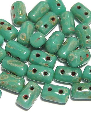 Margele rulla, 3x5 mm, Turquoise -  Picasso