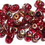 Margele din sticla, Superduo, Ruby Semi Bronze Luster