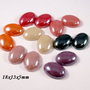 6528 - (2buc) Cabochon, sticla, multicolor, oval, perlat