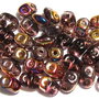 Margele din sticla, Superduo, Amethyst Semi Bronze Luster