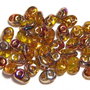 Margele din sticla, Superduo, Amber Semi Bronze Luster-ZE80020