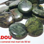 CADOU...Pandantiv gaurit transversal din green jasper aprox 8x35 mm