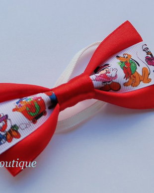 Papion Craciun Mickey si prietenii rosu