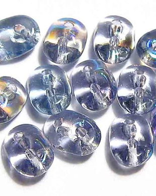 Margele din sticla, Superduo, Tanzanite AB