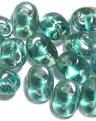 Margele din sticla, Superduo, Twilight - Aquamarine