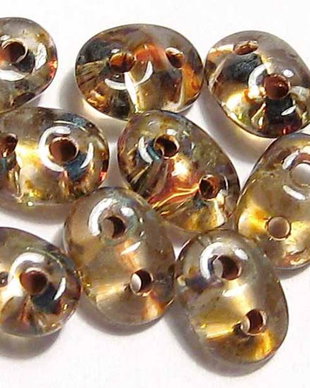 Margele din sticla, Superduo, Crystal - Picasso