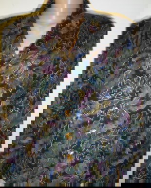 Sacou  catifelat, subtire, imprimat floral