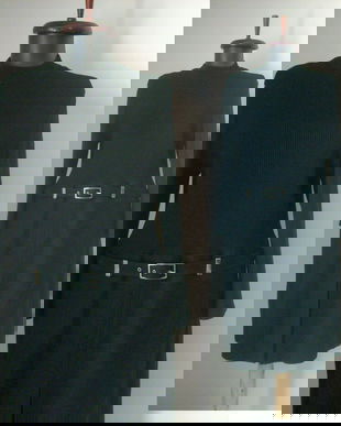 Rochie midi stofa si jerse lana