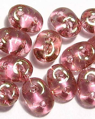 Margele din sticla, Superduo, Luster - Pink