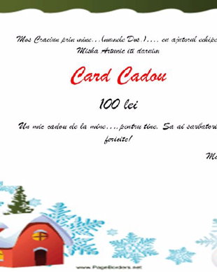 Card Cadou de Craciun personalizat