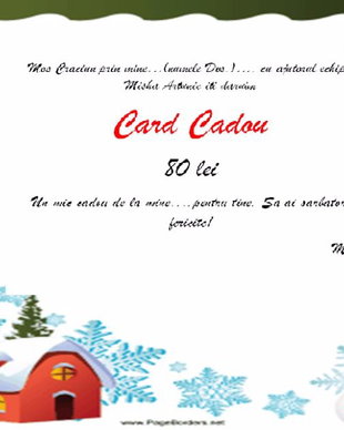 Card Cadou de Craciun personalizat