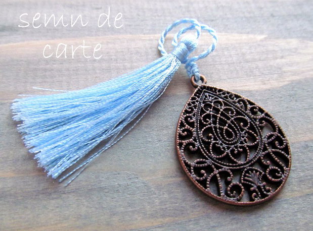Semn de carte cupru/canaf matase