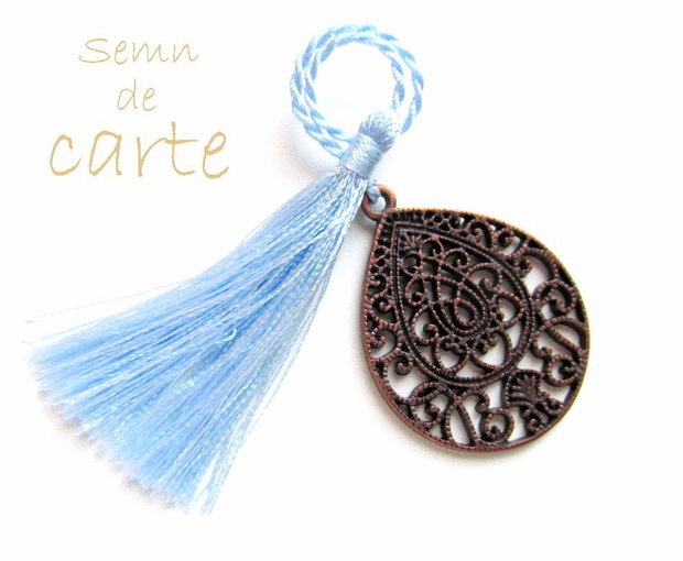 Semn de carte cupru/canaf matase