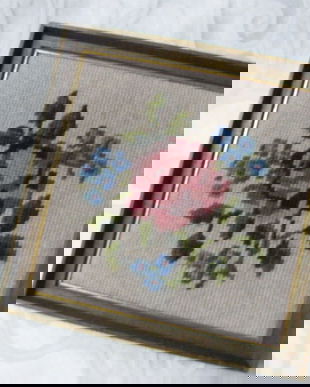 Goblen inramat-trandafir