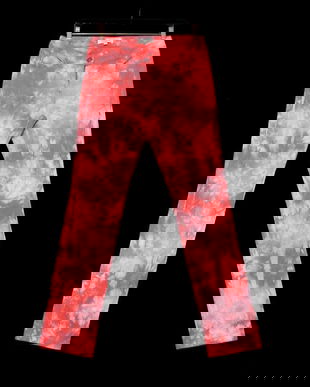TIE DYE RED JEANS - ANNE L.