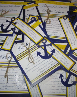 Invitatie botez tematica marina