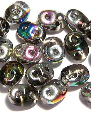 Margele din sticla, Superduo, Vitral - Black Diamond