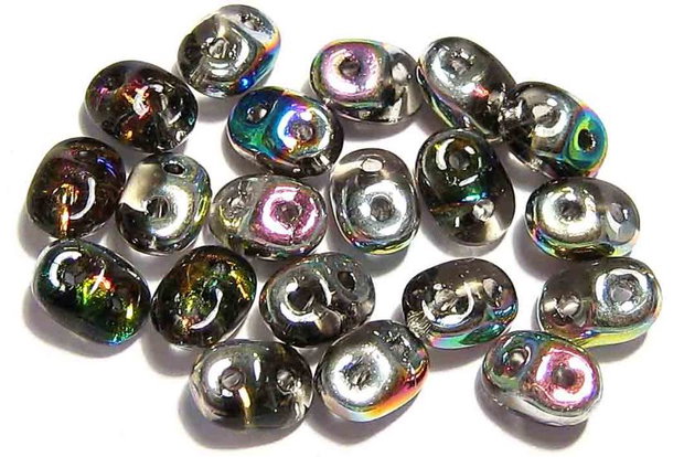 Margele din sticla, Superduo, Vitral - Black Diamond