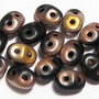 Margele din sticla, Superduo, Matte 1/2/ Coated Jet - Apollo