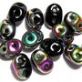Margele din sticla, Superduo, Vitral - Jet-V23980