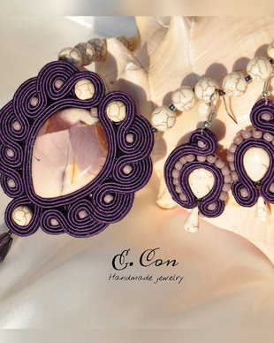 Set pandantiv şi cercei soutache
