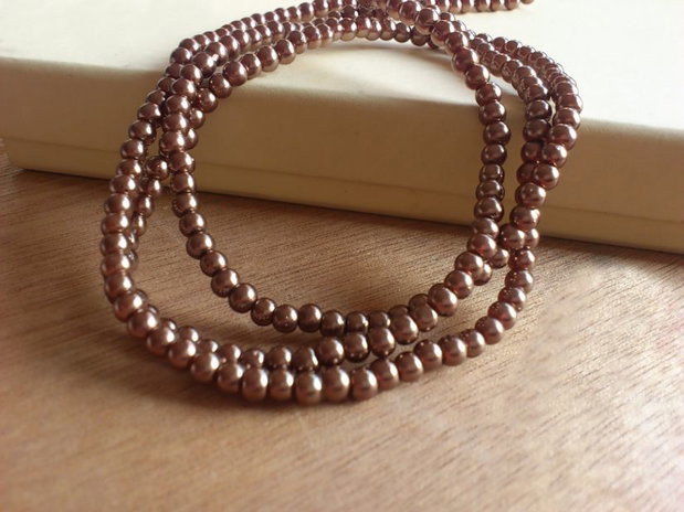 10b perle sticla, bronz, 4mm (GSLAK 061)